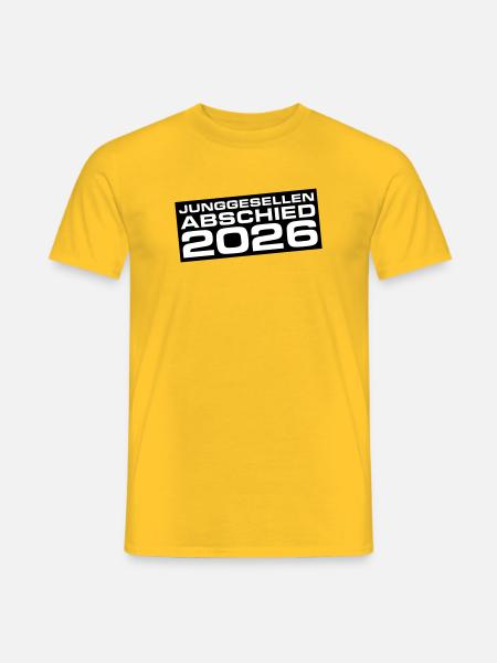 Junggesellenabschied 2026 Jga - Männer T-Shirt - Gelb