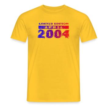 22e anniversaire Édition Limitée 04/2004 - T-shirt homme - jaune - Devant - AI Model Male 178 dark (178cm)