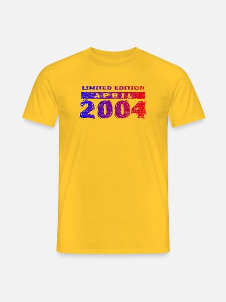 22e anniversaire Édition Limitée 04/2004 - T-shirt homme - jaune