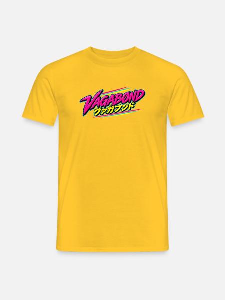 Vagabond Neon Retro Schriftzug - Männer T-Shirt - Gelb