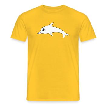 Delfin Delphine - Männer T-Shirt - Gelb - Vorne - AI Model Male 178 dark (178cm)