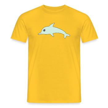 Dolphin Dolphins - Men's T-Shirt - yellow - Front - AI Model Male 178 dark (178cm)