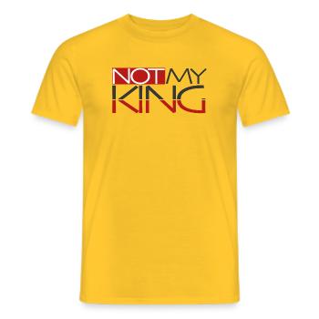 NotMyKing - Men's T-Shirt - yellow - Front - AI Model Male 178 dark (178cm)