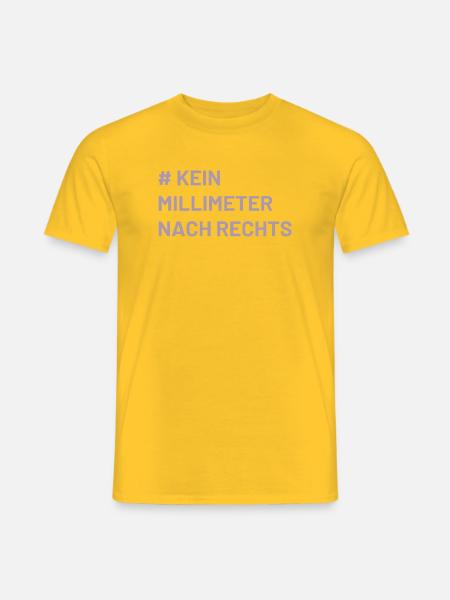 Antifa Mindset kein Millimeter nach rechts - Männer T-Shirt - Gelb