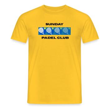 Sunday Padel Club - Männer T-Shirt - Gelb - Vorne - AI Model Male 178 dark (178cm)