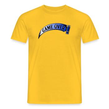 Game Over Bannière Retro Arcade - T-shirt homme - jaune - Devant - AI Model Male 178 dark (178cm)