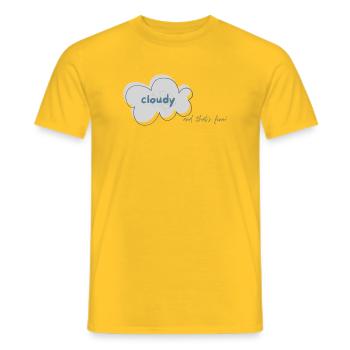 cloudy_person - T-shirt homme - jaune - Devant - AI Model Male 178 dark (178cm)