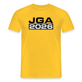 Jga 2026 Bachelor Party - Men's T-Shirt - yellow - Front - AI Model Male 178 dark (178cm)
