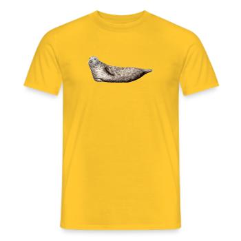 Grau Siegel - Grau Siegel - Grau Siegel - Männer T-Shirt - Gelb - Vorne - AI Model Male 178 dark (178cm)