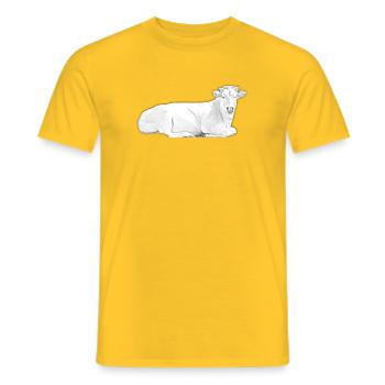 Kuh - Männer T-Shirt - Gelb - Vorne - AI Model Male 178 dark (178cm)