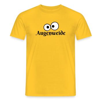 Nachtaugen Minimalismus - Männer T-Shirt - Gelb - Vorne - AI Model Male 178 dark (178cm)