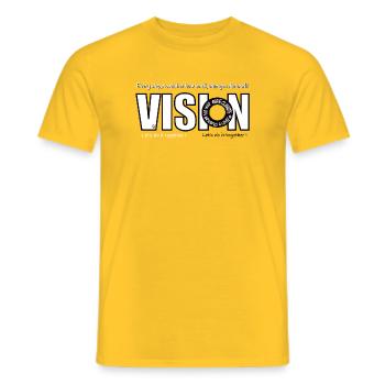 Inspirational Vision Motif Graphic - Men's T-Shirt - yellow - Front - AI Model Male 178 dark (178cm)