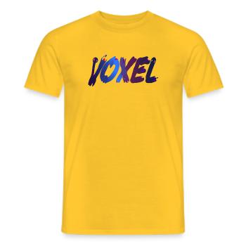 Voxels - T-shirt homme - jaune - Devant - AI Model Male 178 dark (178cm)