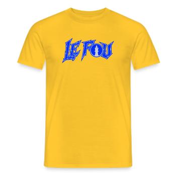 Design Le Fou Pièce d'Échecs Style Urbain Moderne - T-shirt homme - jaune - Devant - AI Model Male 178 dark (178cm)