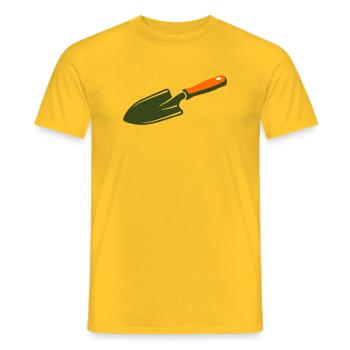 Shovel Trowel Treasure Hunt Garden - Men's T-Shirt - yellow - Front - AI Model Male 178 dark (178cm)