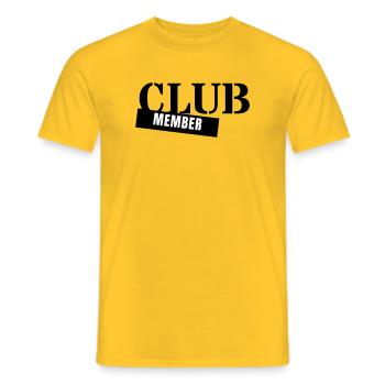 Club Member - Verein Mitglied Team Party Gruppe - Männer T-Shirt - Gelb - Vorne - AI Model Male 178 dark (178cm)