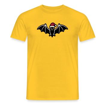 Fledermaus Weihnachtsmann Icon - Männer T-Shirt - Gelb - Vorne - AI Model Male 178 dark (178cm)