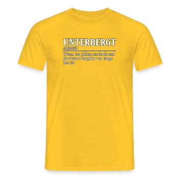 Alltagsflucht Bergtour Unterbergt Berge Wandern - Männer T-Shirt - Gelb - Vorne - AI Model Male 178 dark (178cm)