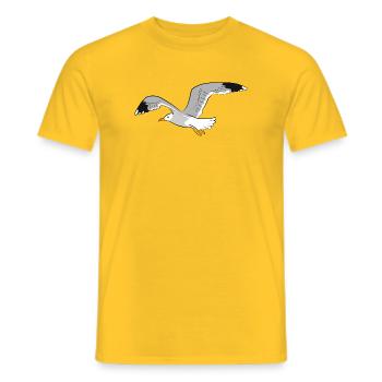 moewe vogel strand - Männer T-Shirt - Gelb - Vorne - AI Model Male 178 dark (178cm)