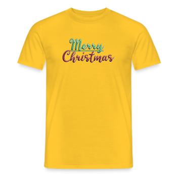 Merry Christmas - T-shirt homme - jaune - Devant - AI Model Male 178 dark (178cm)