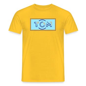 Tom - Men's T-Shirt - yellow - Front - AI Model Male 178 dark (178cm)