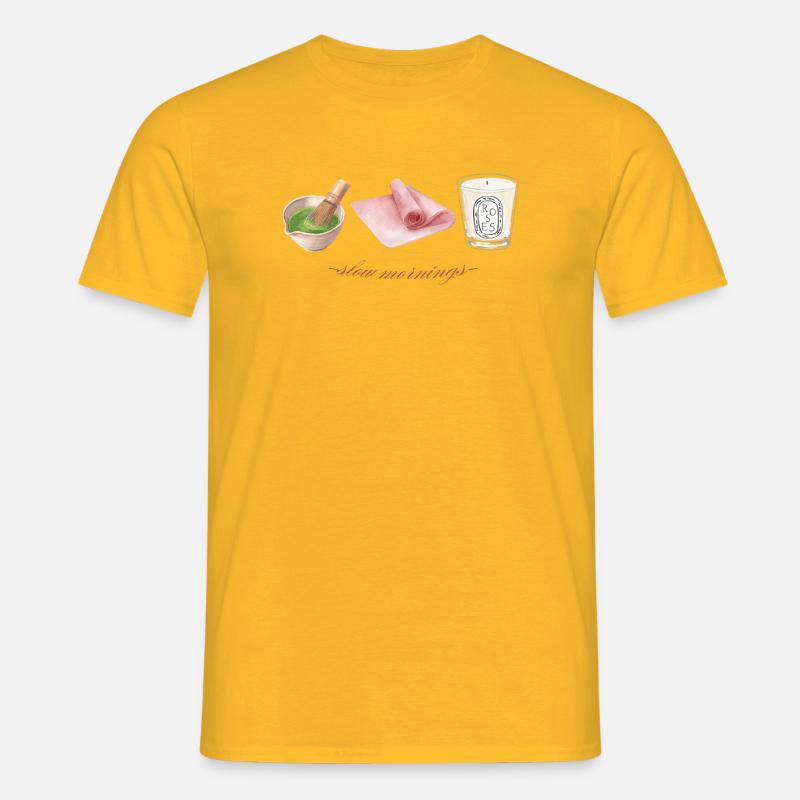 Langsame Morgen - Männer T-Shirt - Gelb