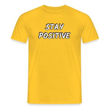 Bleiben Sie positiv - Männer T-Shirt - Gelb - Vorne - AI Model Male 178 dark (178cm)