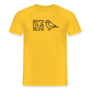 minimal cheese spaetzle - Men's T-Shirt - yellow - Front - AI Model Male 178 dark (178cm)