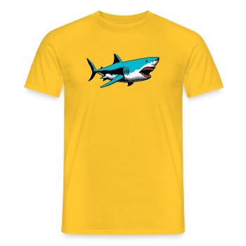 Hai - Männer T-Shirt - Gelb - Vorne - AI Model Male 178 dark (178cm)