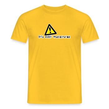 Not fully medicated - Men's T-Shirt - yellow - Front - AI Model Male 178 dark (178cm)