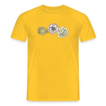 Vintage Roses - T-shirt homme - jaune - Devant - AI Model Male 178 dark (178cm)
