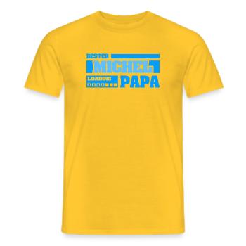 Geschenk für Michel - Männer T-Shirt - Gelb - Vorne - AI Model Male 178 dark (178cm)