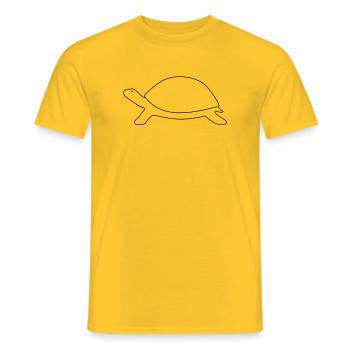 Turtle - Men's T-Shirt - yellow - Front - AI Model Male 178 dark (178cm)