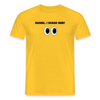 Thanks, I'm just looking! - Men's T-Shirt - yellow - Front - AI Model Male 178 dark (178cm)