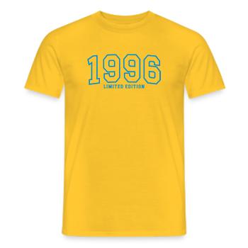 30th Birthday 1996 Limited Edition - Men's T-Shirt - yellow - Front - AI Model Male 178 dark (178cm)