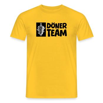 Döner Team - Männer T-Shirt - Gelb - Vorne - AI Model Male 178 dark (178cm)