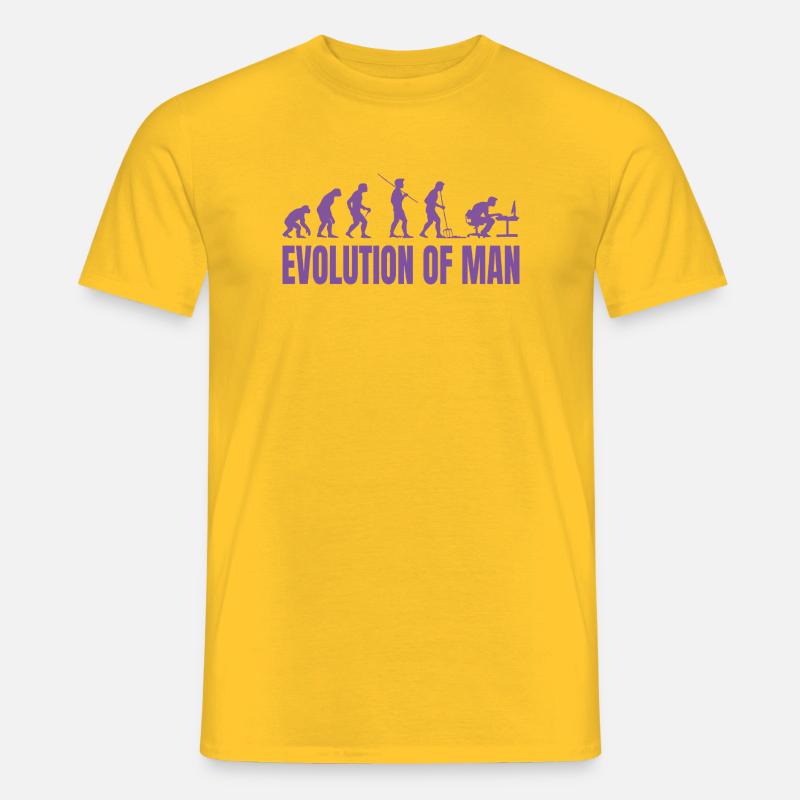 Programmeur Computer Freak Evolution Rétro - T-shirt homme - jaune