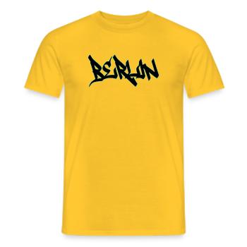 Berlin Grafitti - Männer T-Shirt - Gelb - Vorne - AI Model Male 178 dark (178cm)