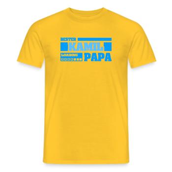Kamil as birth - Men's T-Shirt - yellow - Front - AI Model Male 178 dark (178cm)