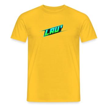 Lau' - Men's T-Shirt - yellow - Front - AI Model Male 178 dark (178cm)
