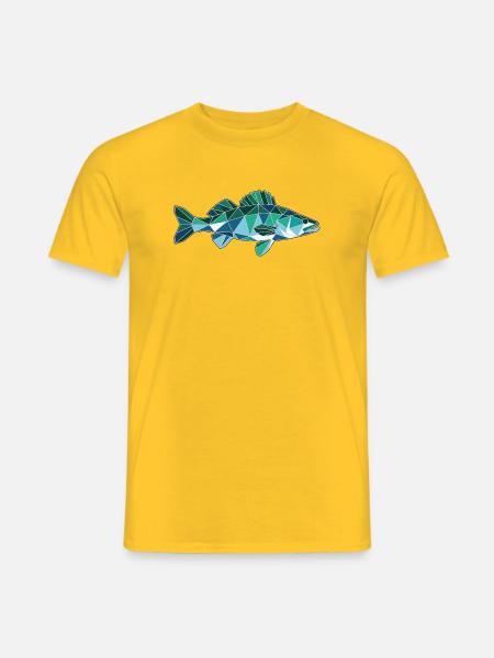 Poly Stil Zander - Männer T-Shirt - Gelb