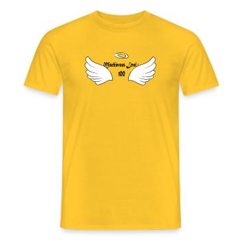 Ailes d’ange - T-shirt homme - jaune - Devant - AI Model Male 178 dark (178cm)