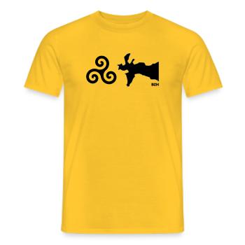 Tri-Crozon - Men's T-Shirt - yellow - Front - AI Model Male 178 dark (178cm)