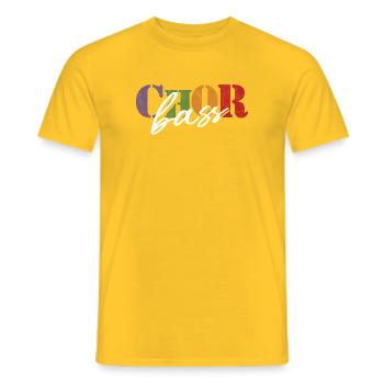 Basse de chœur - T-shirt homme - jaune - Devant - AI Model Male 178 dark (178cm)