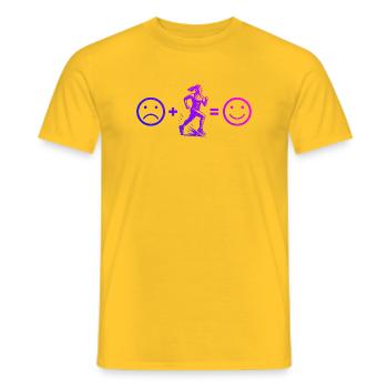 Conception de la course à puissance de course - T-shirt homme - jaune - Devant - AI Model Male 178 dark (178cm)