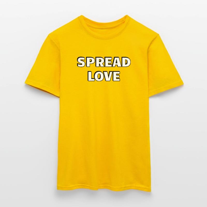 Spread Love Bold Black White Typography Men’s T-shirt