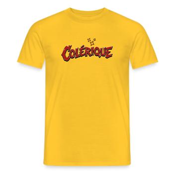 Colérique  - T-shirt homme - jaune - Devant - AI Model Male 178 dark (178cm)