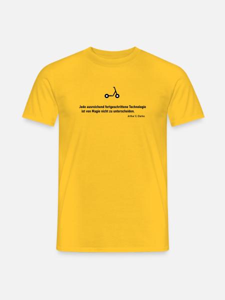 Technologie Magie Scooter - Männer T-Shirt - Gelb