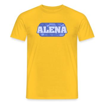 Alena comme idée de cadeau - T-shirt homme - jaune - Devant - AI Model Male 178 dark (178cm)
