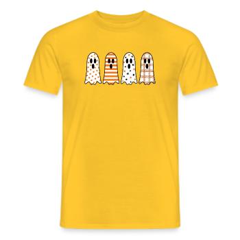 Geist Quartet Halloween - Männer T-Shirt - Gelb - Vorne - AI Model Male 178 dark (178cm)